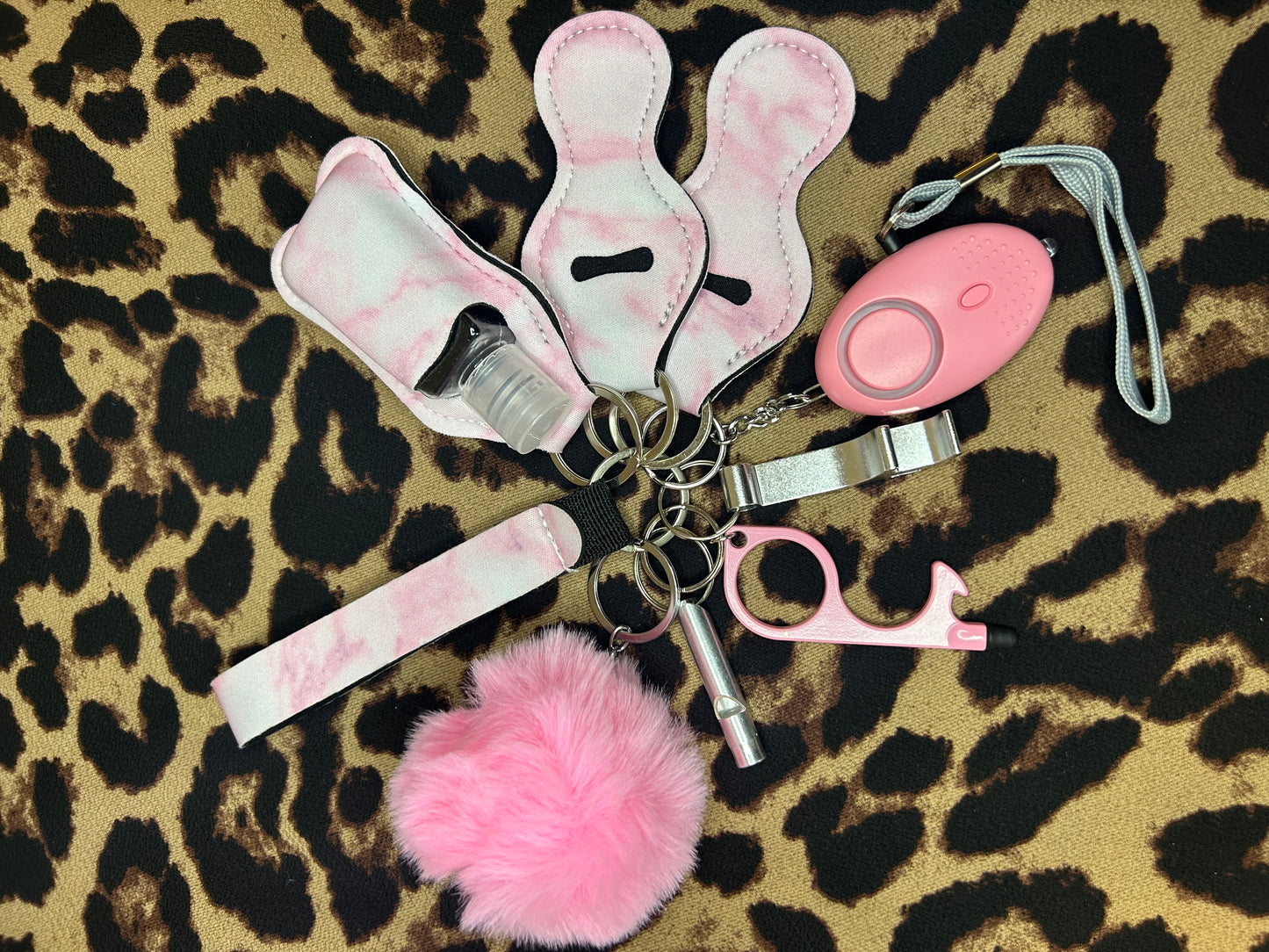 Multifunctional Glam Safety Keychain Set