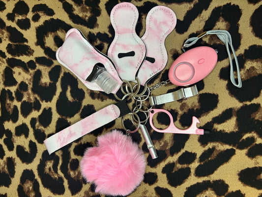 Multifunctional Glam Safety Keychain Set